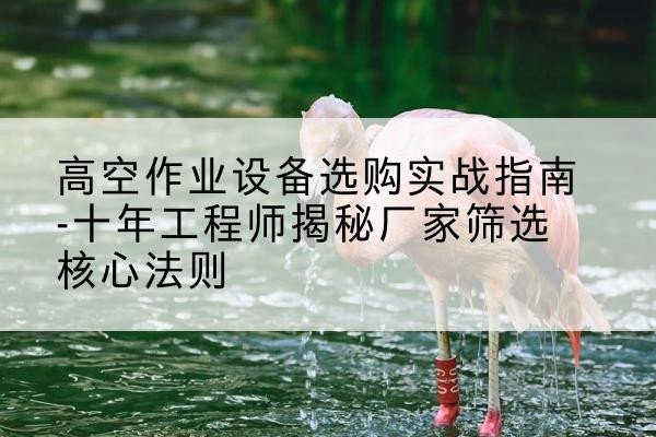 文水剪叉式升降机厂家-高空作业设备选购实战指南-十年工程师揭秘厂家筛选核心法则