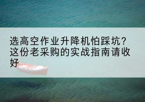 文水高空作业升降机厂家推荐-选高空作业升降机怕踩坑？这份老采购的实战指南请收好