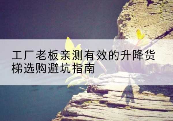 文水升降货梯怎么选-工厂老板亲测有效的升降货梯选购避坑指南